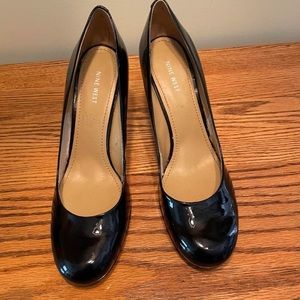 Nine west patent black heels sz 12